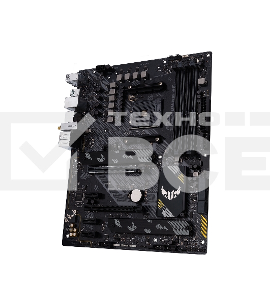Материнская плата ASUS TUF GAMING B550-PLUS WIFI II, AM4, AMD B550, 4xDDR4, 6xSATA, 2xM.2, 1xPCI-E 3.0 x16, 1xPCI-E 4.0 x16, 3xPCI-E x1, 1xDP, 1xHDMI, 1x 2.5Gb LAN, 2xUSB-A 3.2 Gen 1, 1xUSB-A 3.2 Gen 2, 1xUSB-C 3.2 Gen 2, 3x3.5 мм, 7.1, ATX