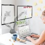 Кронштейн Arm media LCD-T36 silver, 4 шт/уп. Кр. алюм. настол. для 2-х мон. 15