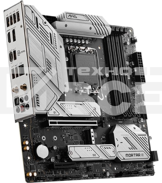 Материнская плата MSI MAG B760M MORTAR WIFI II, LGA 1700, Intel B760, 4xDDR5, 4xSATA, 3xM.2, 1xPCIe 5.0 x16, 1xPCIe 4.0 x4, 1xHDMI, 1xDP, 1xUSB Type-C, 1x2.5Gb LAN, 3xUSB-A 2.0, 3xUSB-A 3.2 Gen 2, 5x3.5 мм, 7.1, mATX