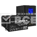 Комплект Источник бесперебойного питания EX295987RUS + батарея 65Aч EX282980RUS 2шт (инвертор, синус, для котла) ExeGate SineTower SZ-1000.LCD.AVR.2SH.1C13.USB <1000VA/800W, чистый синусоида, LCD дисплей, AVR, 2*Schuko+1*C13, USB, линейно-интерактивный, B, фото2
