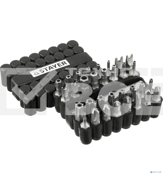 Набор STAYER MASTER 26084-H33Биты Cr-V.с магнитным адаптером.в ударопрочном держателе.33 предмета