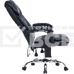Кресло офисное Cactus CS-CHR-OC02M-BK черный, эко.кожа, крестов. сталь, фото7