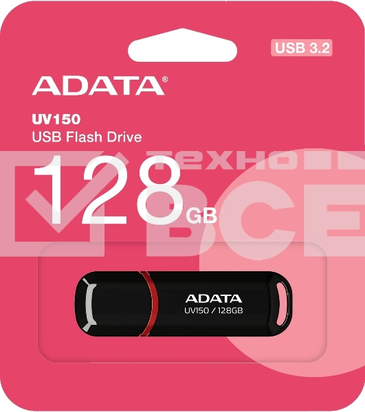 Флеш диск 128GB ADATA UV150, USB 3.0, Черный