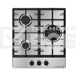 Варочная поверхность Kuppersberg FS 46 X, газ, High-Tech, 45 см, автоматический электроподжиг, газ-контроль, форсунки под сжиженый газ, SABAF конфорки, чугунные решетки, цвет нержавеющая сталь, цвет фурнитуры черный, фото2
