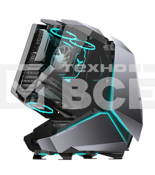 Корпус без блока питания JONSBO MOD-5, Full-Tower, TG, no fans, 2xUSB-A 3.0 + 1xUSB-C 3.2, ATX, mATX, mITX Gray
