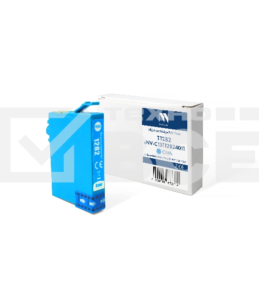 Картридж струйный NVPrint T1282 (NV-C13T12824011) Cyan для Epson Stylus SX125/S22/BX305F/SX420W (13 мл) совместимый