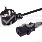 Кабель питания Filum FL-PC6-EU-C13-1M CEE 7/7- С13, 3х0.5мм?, 220В, 6A, чёрный, 1 м., фото 1