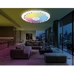 Музыкальный светодиодный светильник Ambrella light FZ720 WH белый IP20 52W 3000-6500K+RGB Music 450*65 (ПДУ ИК), фото12
