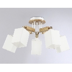 Светильник Ambrella light TR9518/5 WH/GD/FR белый/золото/белый матовый E27*5 max 40W D670*260, фото 1
