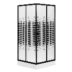 Душевой уголок BAU Stil квадратный с поддоном 90x90х195, прозрачное закаленное стекло с черным рисун, фото 1