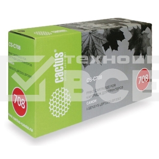 Картридж лазерный Cactus CS-C708 черный (2500 стр.) для Canon i-SENSYS LBP3300/LBP3360