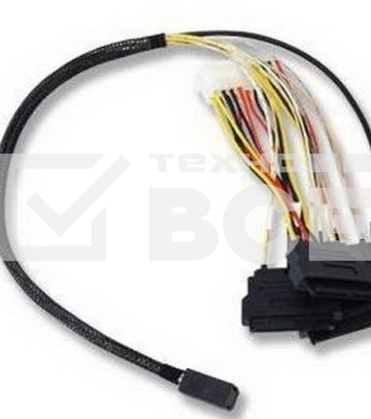  Кабель ACD-SFF8643-SAS8482SB-10M,  INT, SFF8643-to-4*SFF8482+SB ( MiniSAS HD-to-SAS internal cable) 100cm