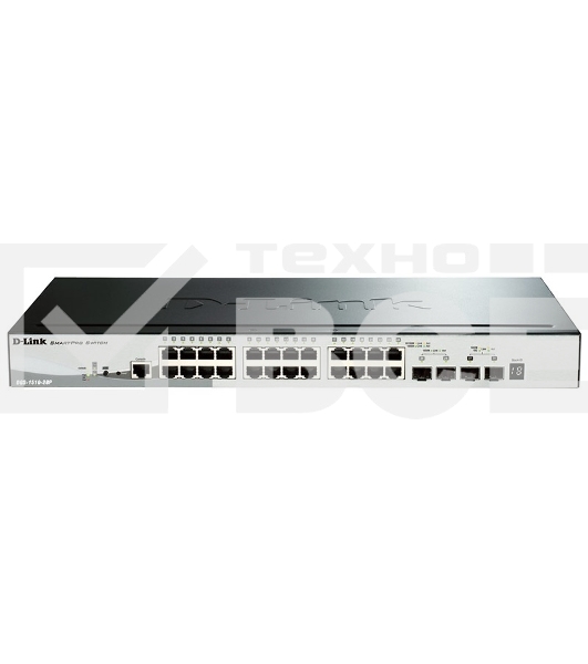 Сетевое оборудование D-Link DGS-1510-28P/A1A Управляемый стекируемый коммутатор SmartPro с 24 портами 10/100/1000Base-T с поддержкой PoE, 2 портами 1000Base-X SFP и 2 портами 10GBase-X SFP+