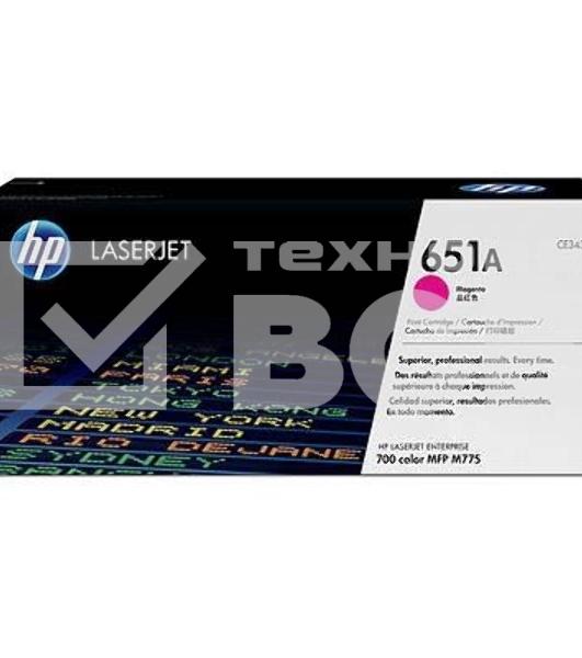 Картридж лазерный HP CE343A 651A пурпурный для LaserJet 700 Color MFP 775 16000стр.
