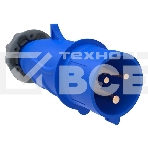 Вилка эл. каб. 16А 2P+PE 220В IP44 MAGNUM ССИ-013 IEK PSN01-016-3, фото 1