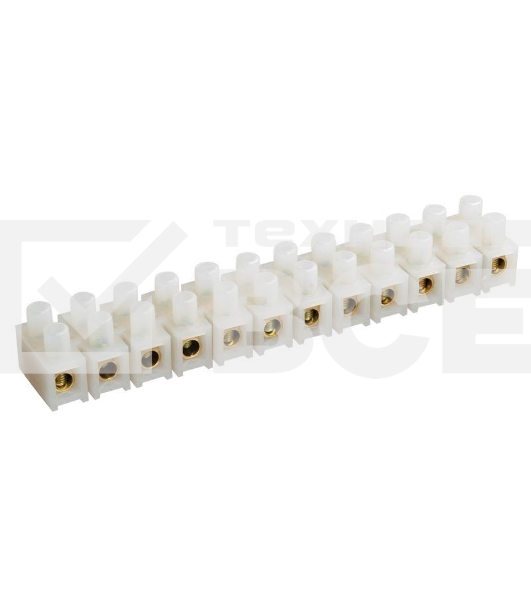 Колодка клеммная ЗВИ-60 6-16кв.мм 12пар ПВХ ИЭК UZV1-060-16