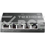 Коммутатор 5-Port 10/100Mbps Unmanaged Switch with 4-Port PoE, meta case, desktop mount, PoE budget 41W., фото16