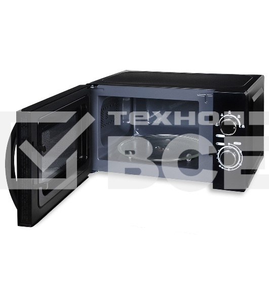 Микроволновая печь Hyundai HYM-M2063 черный, 20 л, 700 Вт, переключатели - поворотный механизм