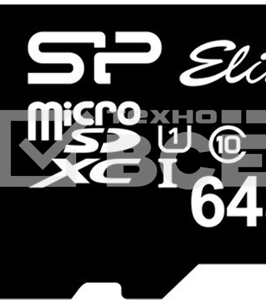 Флеш карта microSDXC 64Gb Class10 Silicon Power SP064GbSTXBV1V20 Elite w/o adapter