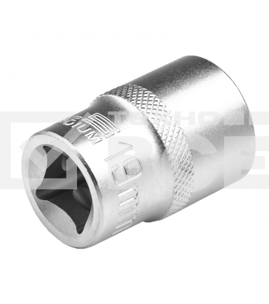 Головка торцевая, 19 мм, 12-гранная, CrV, под квадрат 1/2