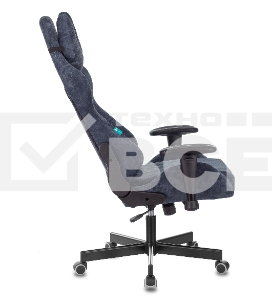 Кресло игровое Бюрократ VIKING KNIGHT LT27 FABRIC синий крестовина металл/пластик