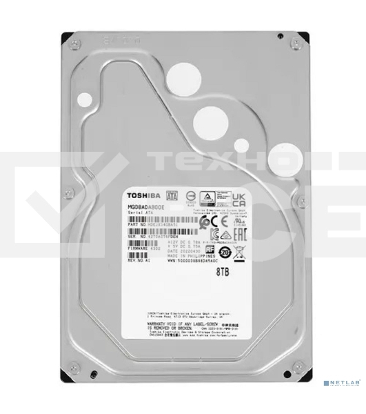 Жесткий диск HDD Toshiba SATA3 8Tb 3.5' Server 7200 256Mb (analog MG06ACA800E)