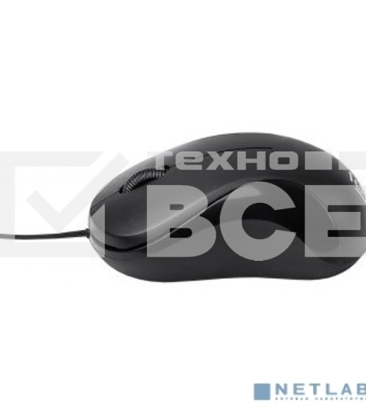 Мышь проводная Oklick 115SR черный, 1000 dpi, USB, кнопки - 3