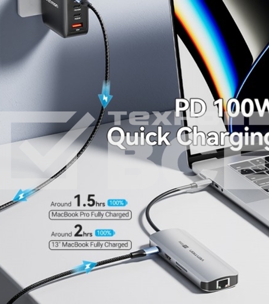 Мультифункциональный хаб Vention USB Type C 8 в 1