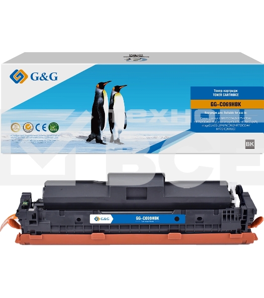Картридж лазерный G&G GG-C069HBK (069H) черный (7600 стр.) для Canon I_sensys LBP673CDW/MF754CDW/MF752CDW(EUR)/imageCLASS MF756Cx(AP)/LBP674CDW/MF753CDW/MF751CDW(US)