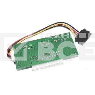 Переходная плата для подключения питания HDD SATA к отдельному блоку питания с выключаетлем