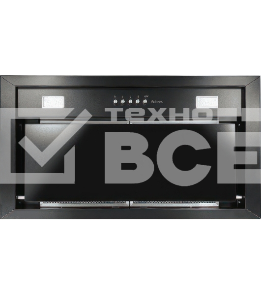 Встраиваемая вытяжка FALMEC BUILT-IN 50 MAX BK, серия Design, 52 см, электронное/кнопочное управление, светодиодное освещение, периметральное всасывание, 3 скорости, отвод/циркуляция, максимальная производительность 1040 м3/ч, угольный фильтр (опция), эне