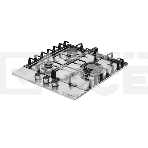 Варочная поверхность Kuppersberg FS 46 X, газ, High-Tech, 45 см, автоматический электроподжиг, газ-контроль, форсунки под сжиженый газ, SABAF конфорки, чугунные решетки, цвет нержавеющая сталь, цвет фурнитуры черный, фото3