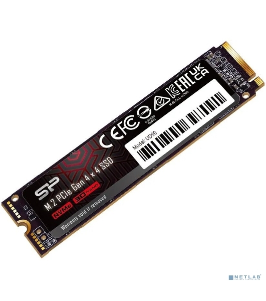 Накопитель SSD Silicon Power M-Series UD90, 2Tb, PCIe 4.0 x4, M.2 2280, NVMe, R/W 5000/4800
