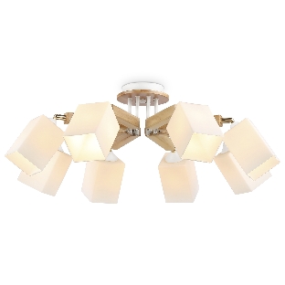 Светильник Ambrella light TR9522/8 WH/GD/FR белый/золото/белый матовый E27*8 max 40W D790*260