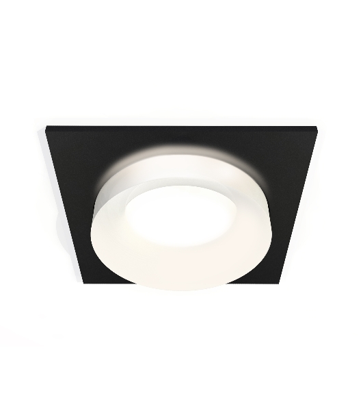 Комплект встраиваемого светильника Ambrella light XC7632044 SBK/FR черный песок/белый матовый MR16 GU5.3 (C7632, N7165)