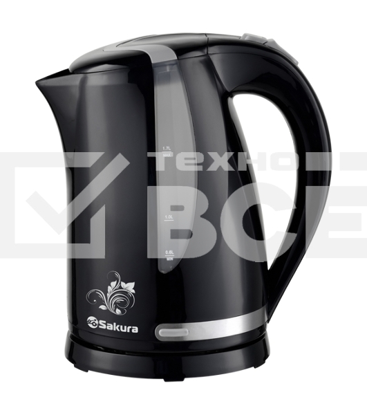 Чайник электрический Sakura SA-2318BKG (1.7) черн/сер д