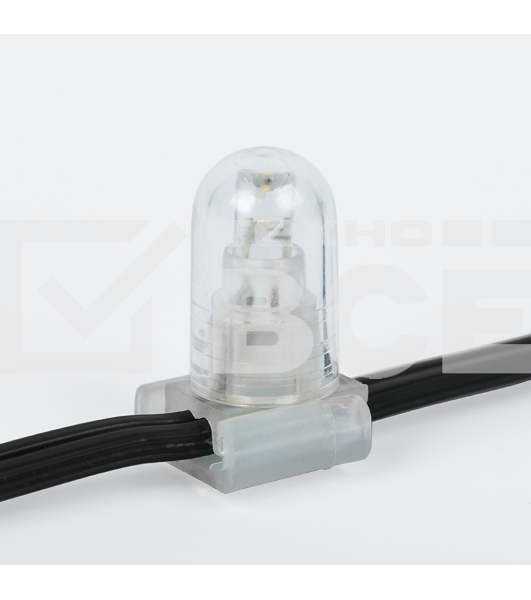 Гирлянда Neon-night LED Clip Light 12V шаг 150 мм, цвет диодов теплый белый, Flashing (белый)