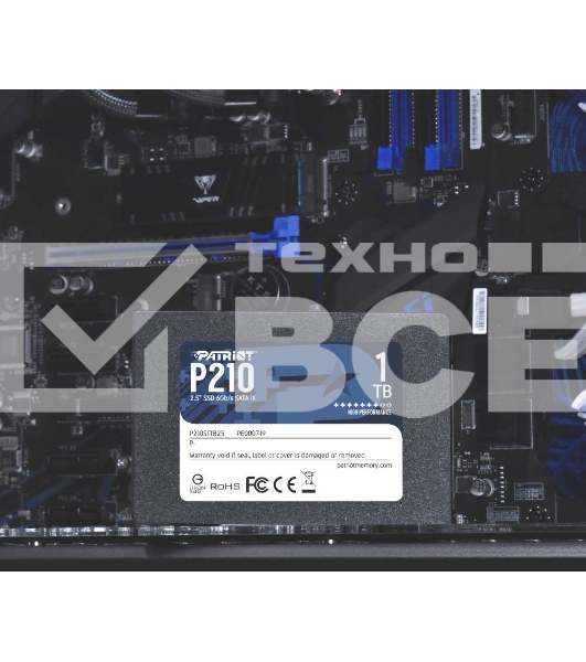 Накопитель SSD Patriot P210, 1TB, SATA III, 2.5