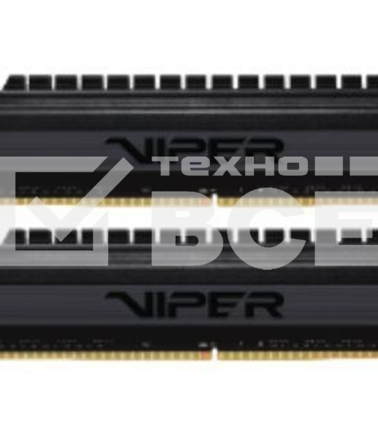 Оперативная память Patriot Viper 4 Blackout, DDR4, 8GB (2x4 GB), 3000 MHz, CL16, радиатор, черный