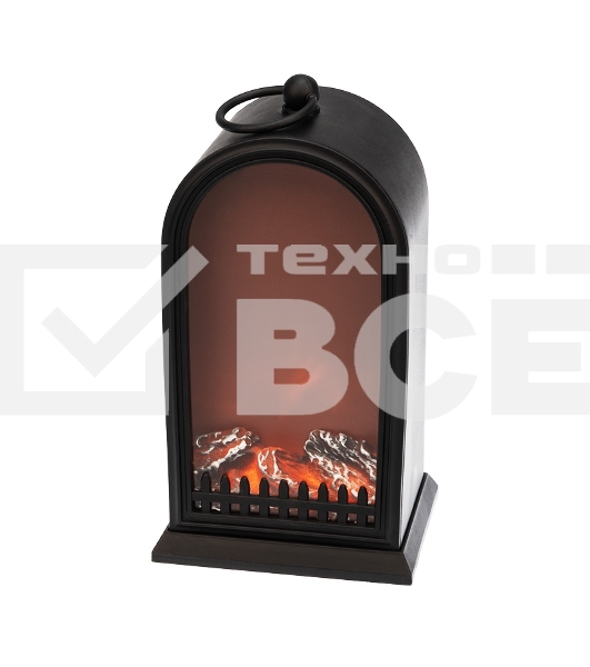 Светодиодный камин Neon-night 'Фьюжн' с эффектом живого огня 14,7x11,7x25 см, батарейки 2хС (не в комплекте) USB, черный