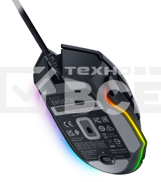 Мышь проводная Razer Basilisk V3 черный, 26000 dpi, USB, кнопки - 11