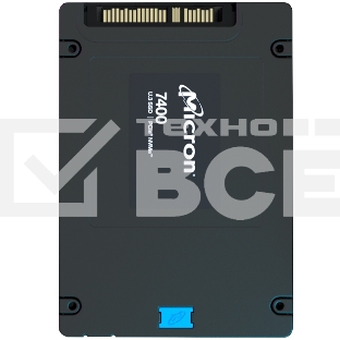 Накопитель SSD Micron 7400 PRO, 1920Gb, SSD, U.3, NVMe, PCIe 4.0 x4, 3D TLC, R/W 6500/2200MB/s, IOPs 430 000/95 000, 3500TBW, DWPD 1 (5 лет)