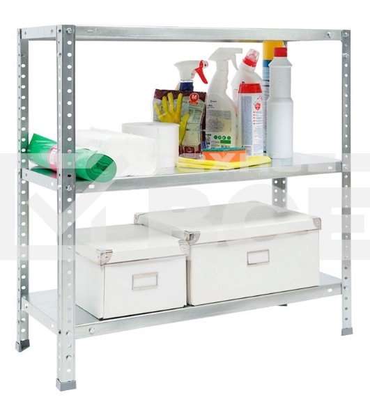 Стеллаж Практик ES пол.:3 разборная 750x750x300мм серый