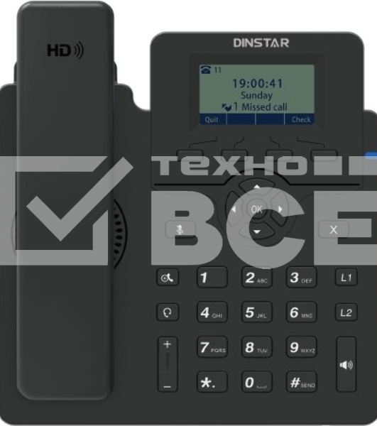 Телефон IP Dinstar C60SP черный