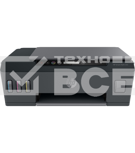 МФУ струйный HP Smart Tank 500 (4SR29A), A4, цветной, печ. до 22 стр/мин. (ч/б) до 16 стр/мин. (цвет), скан. до 8 стр/мин. (ч/б) 4 стр/мин. (цвет), 1200x1200dpi, USB