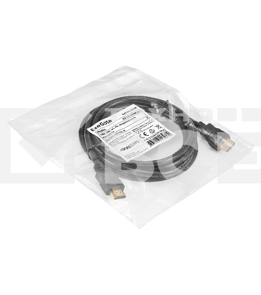 Кабель HDMI ExeGate EX-CC-HDMI-2.0 (19M/19M, 2м, v1.4b, позолоченные контакты)
