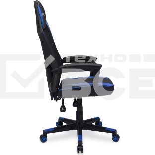 Кресло игровое Оклик 121G черный/синий сиденье черный/синий искусст.кожа/сетка с подголов. крестов. пластик черный