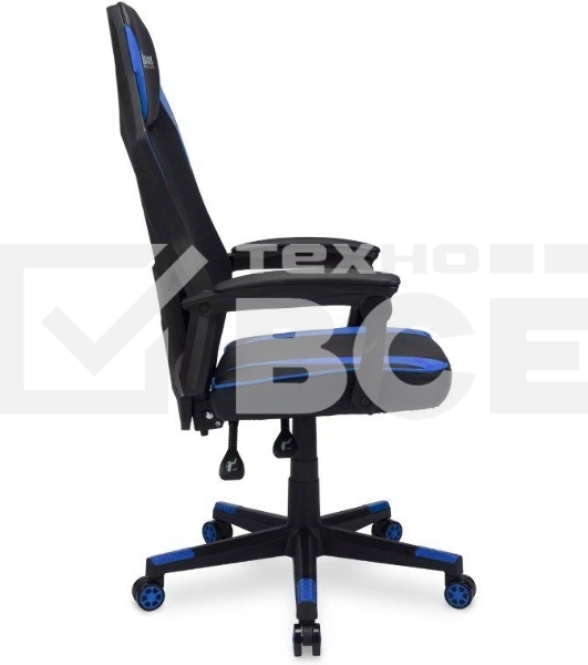 Кресло игровое Оклик 121G черный/синий сиденье черный/синий искусст.кожа/сетка с подголов. крестов. пластик черный