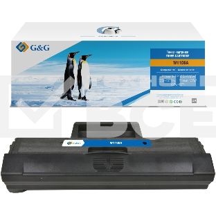 Картридж лазерный G&G GG-W1106A черный (1000стр.) для HP Laser 107a/107r/107w/135a MFP/135r MFP/135w MFP/137fnw MFP
