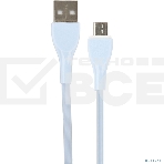 Кабель PERFEO USB A вилка - Micro USB вилка, 2.4A, голубой, силикон, 1 м., ULTRA SOFT (U4022), фото3